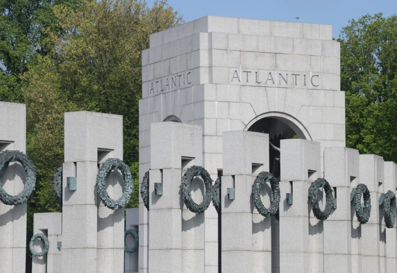 Atlantic pavilion of the World War II Memorial.